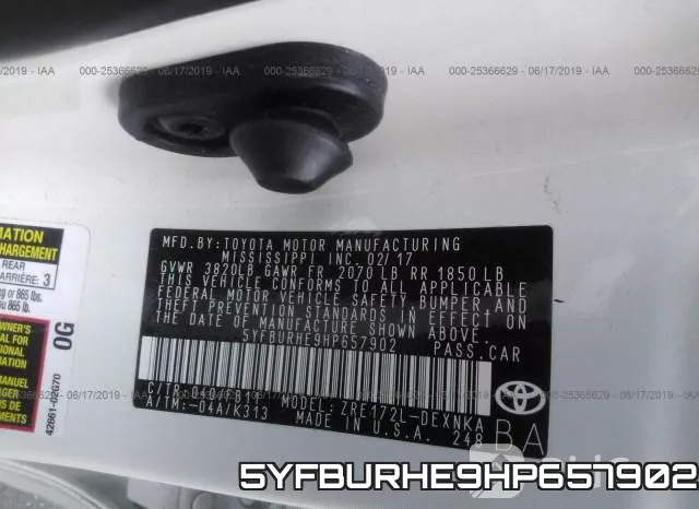 5YFBURHE9HP657902 фото 10