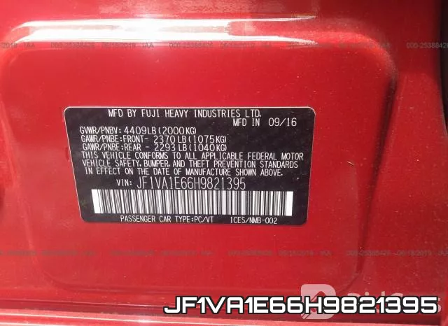 JF1VA1E66H9821395 фото 10