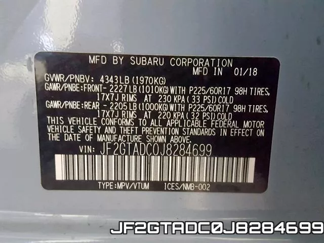 JF2GTADC0J8284699 фото 2