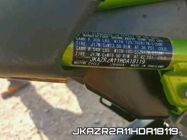 JKAZR2A11HDA18119 фото 2