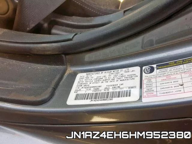 JN1AZ4EH6HM952380 фото 2