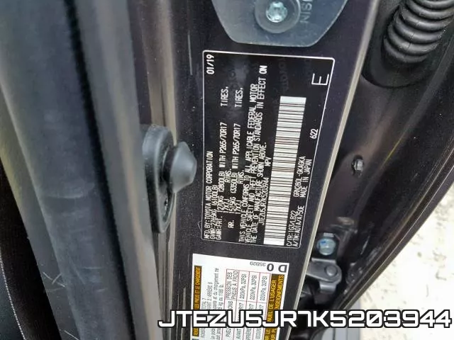 JTEZU5JR7K5203944 фото 2