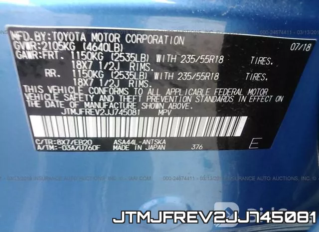 JTMJFREV2JJ745081 фото 10
