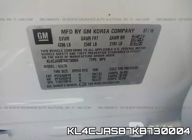 KL4CJASB7KB730004 фото 10