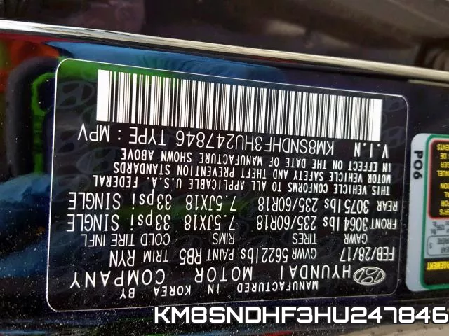 KM8SNDHF3HU247846 фото 2