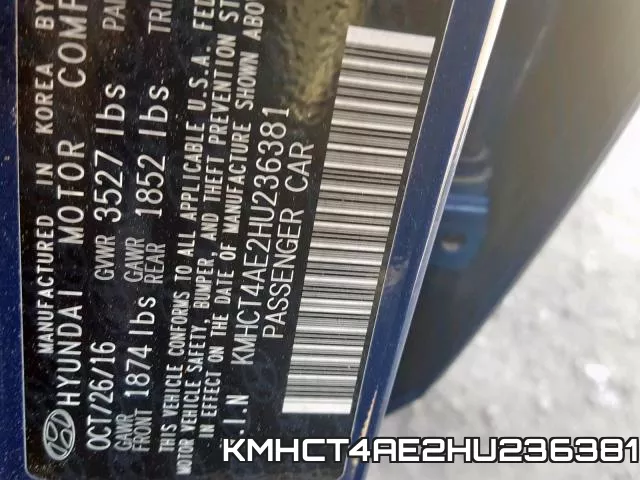 KMHCT4AE2HU236381 фото 2