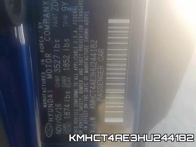 KMHCT4AE3HU244182 фото 2