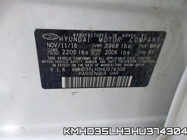 KMHD35LH3HU374304 фото 2