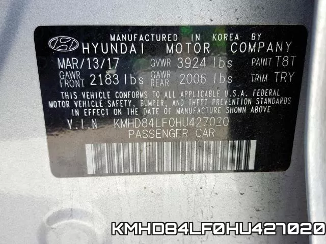 KMHD84LF0HU427020 фото 2
