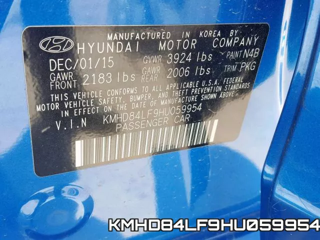 KMHD84LF9HU059954 фото 2