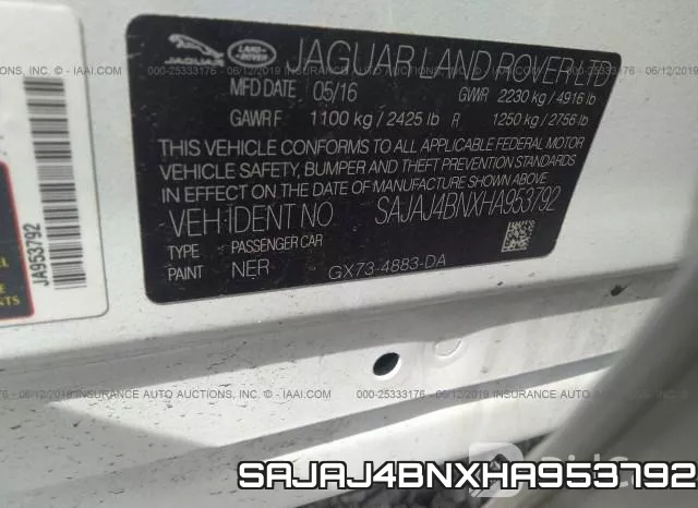 SAJAJ4BNXHA953792 фото 10