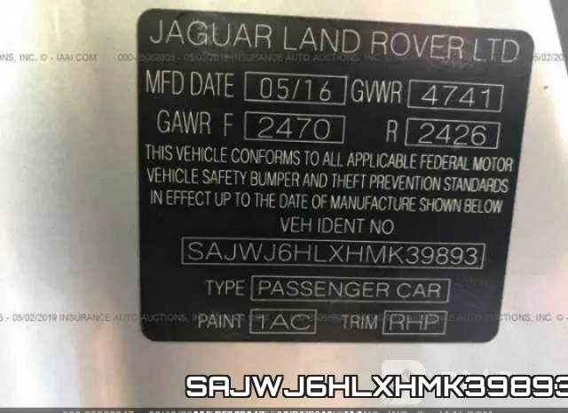 SAJWJ6HLXHMK39893 фото 10