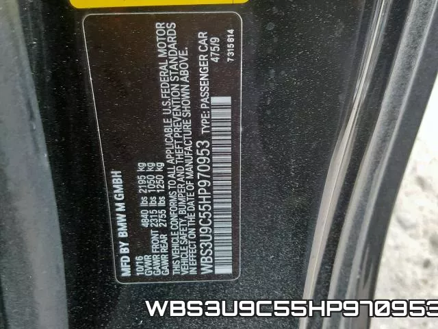 WBS3U9C55HP970953 фото 2