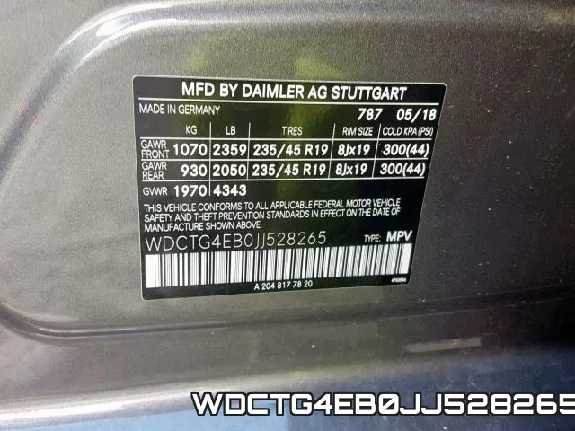 WDCTG4EB0JJ528265 фото 2