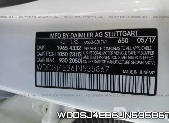 WDDSJ4EB6JN535867 фото 9