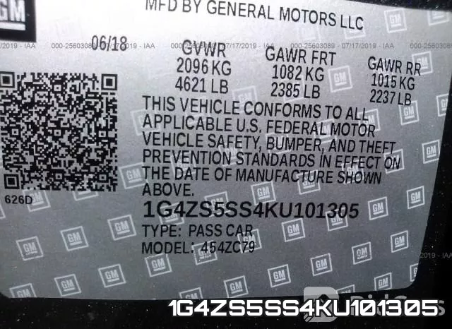 1G4ZS5SS4KU101305 фото 9