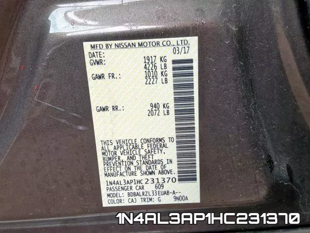1N4AL3AP1HC231370 фото 2