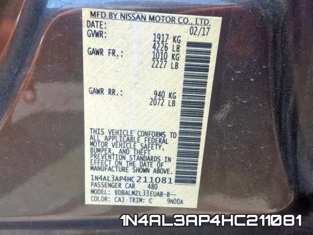 1N4AL3AP4HC211081 фото 2
