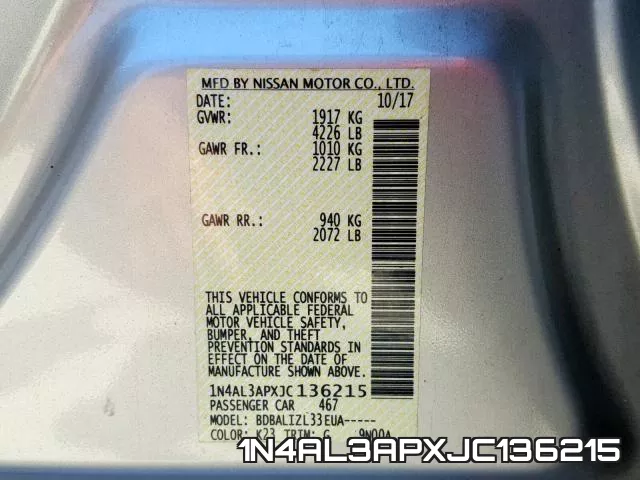 1N4AL3APXJC136215 фото 2
