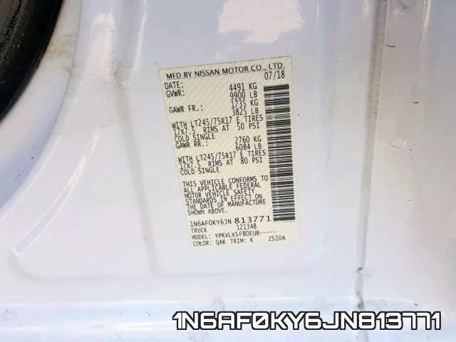 1N6AF0KY6JN813771 фото 2