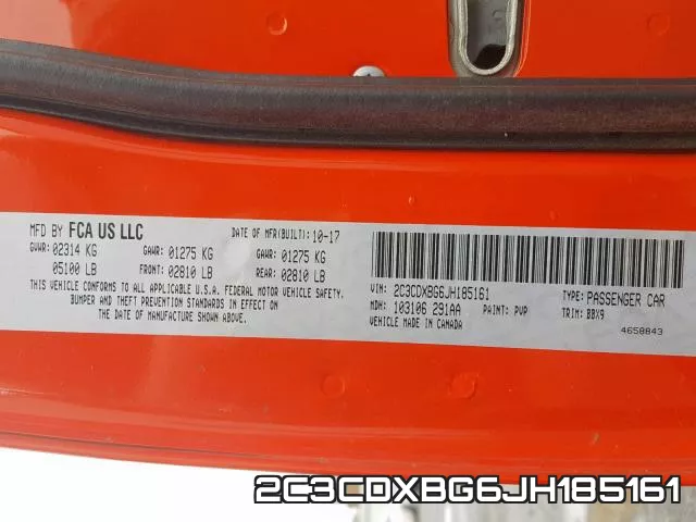 2C3CDXBG6JH185161 фото 2