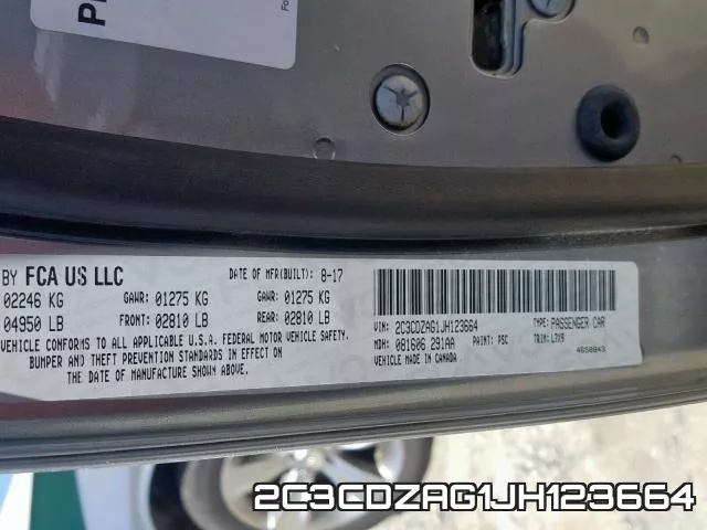 2C3CDZAG1JH123664 фото 2