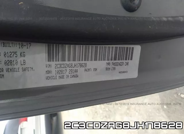 2C3CDZAG8JH178628 фото 10