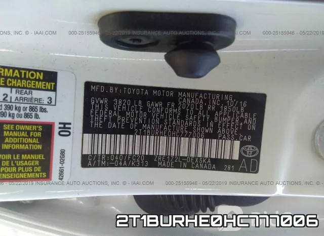 2T1BURHE0HC777006 фото 10