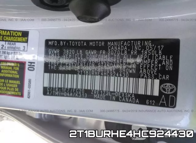 2T1BURHE4HC924430 фото 10