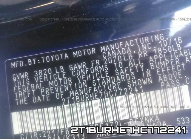 2T1BURHE7HC772241 фото 10