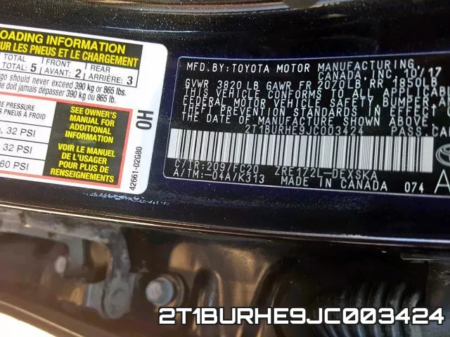 2T1BURHE9JC003424 фото 2