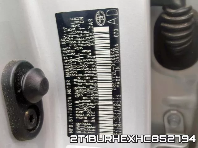 2T1BURHEXHC852794 фото 2