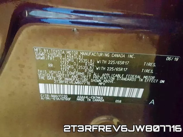 2T3RFREV6JW807716 фото 2