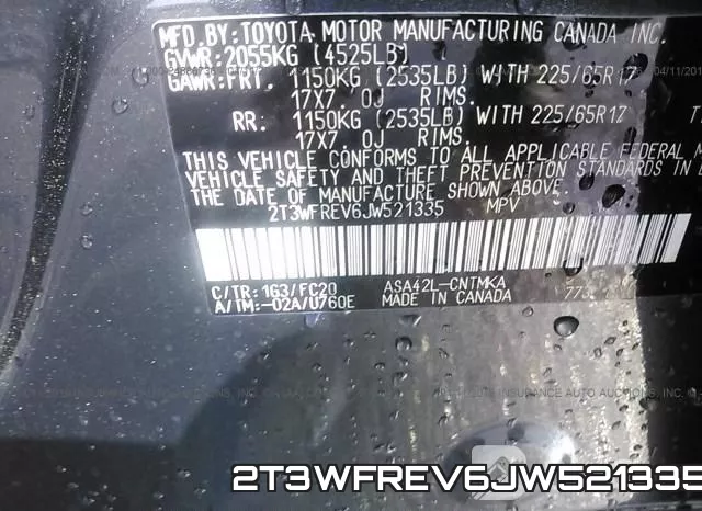 2T3WFREV6JW521335 фото 10