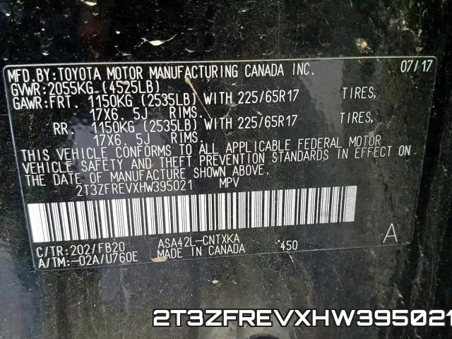 2T3ZFREVXHW395021 фото 2