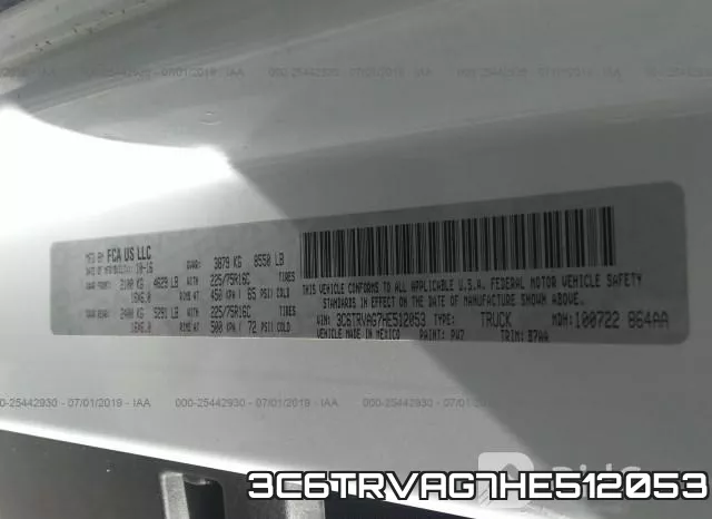 3C6TRVAG7HE512053 фото 10