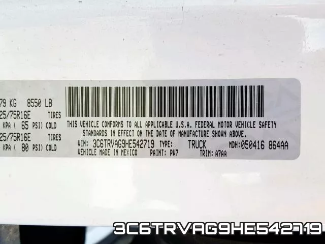 3C6TRVAG9HE542719 фото 2