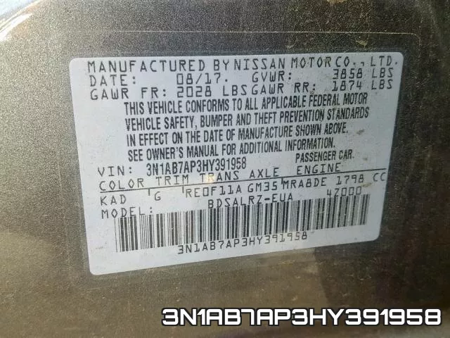 3N1AB7AP3HY391958 фото 2
