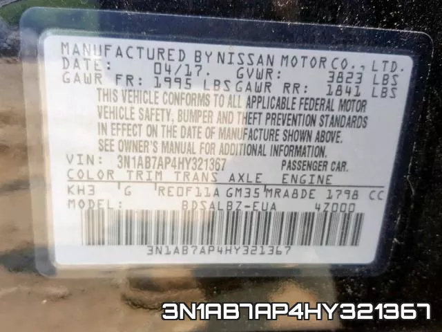 3N1AB7AP4HY321367 фото 2