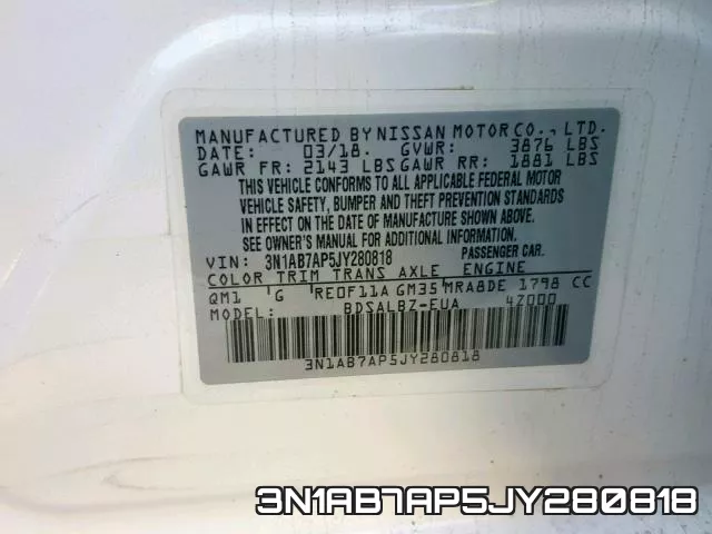 3N1AB7AP5JY280818 фото 2