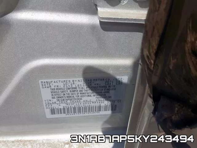 3N1AB7AP5KY243494 фото 2