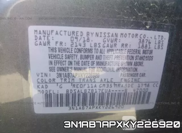 3N1AB7APXKY226920 фото 10