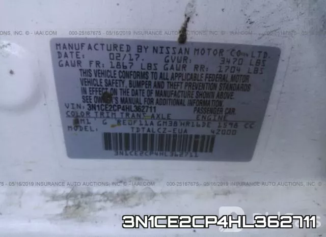 3N1CE2CP4HL362711 фото 10