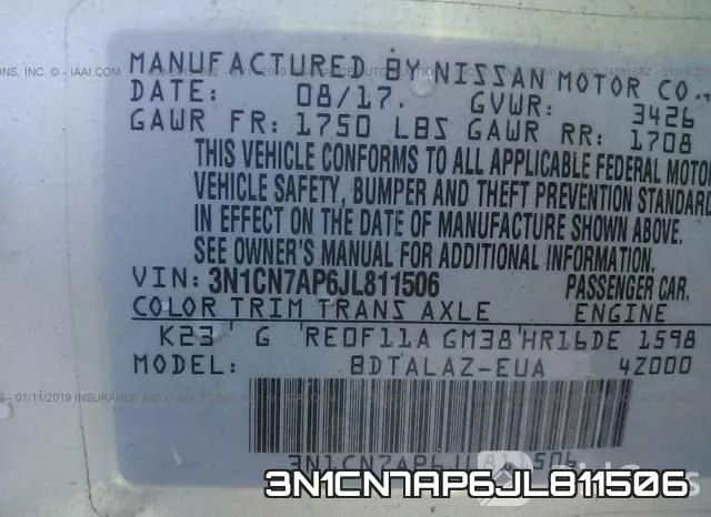 3N1CN7AP6JL811506 фото 10