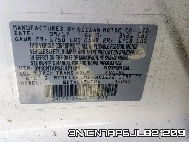 3N1CN7AP6JL821209 фото 2