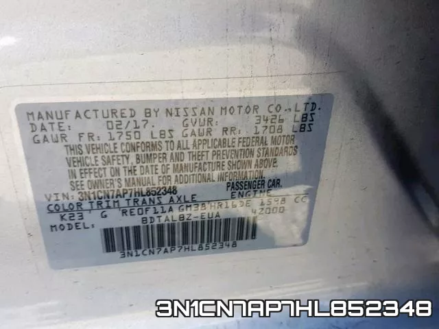 3N1CN7AP7HL852348 фото 2