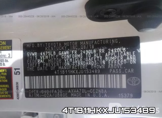4T1B11HKXJU153489 фото 10