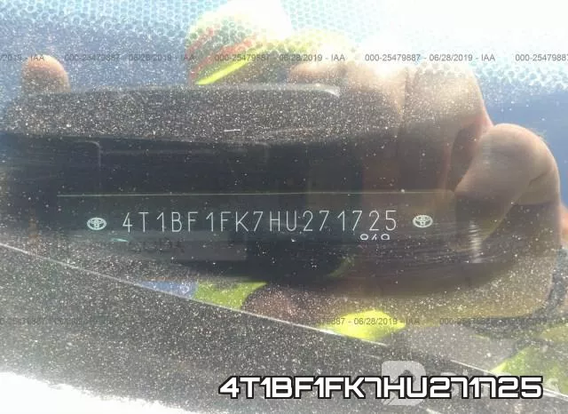 4T1BF1FK7HU271725 фото 10