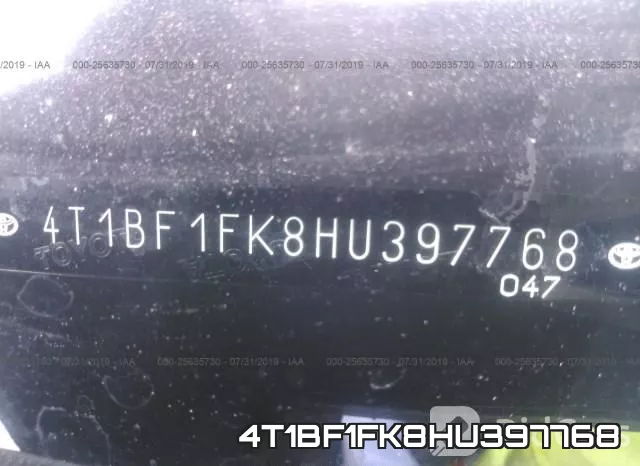 4T1BF1FK8HU397768 фото 10