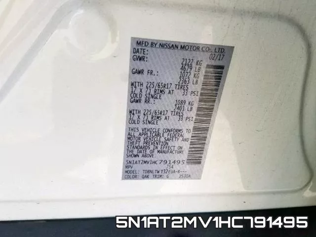 5N1AT2MV1HC791495 фото 2